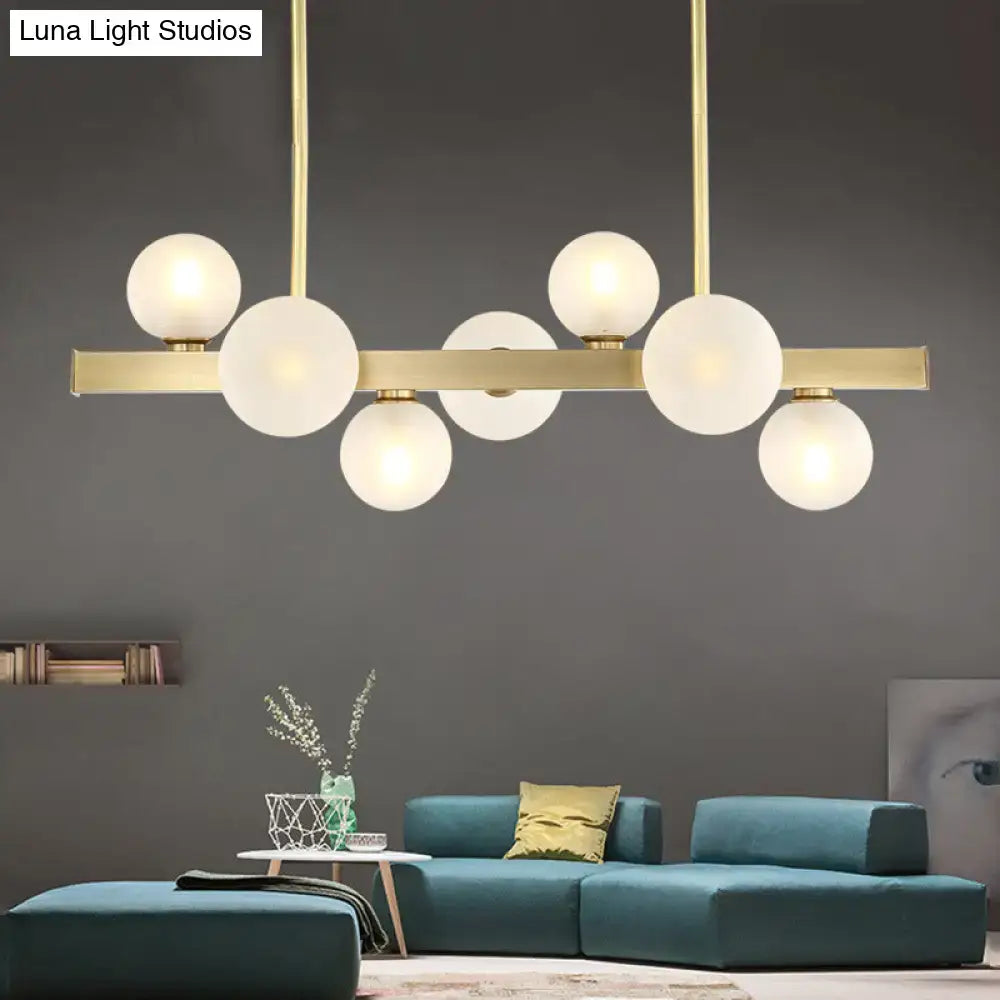 Brass Globe Ceiling Light