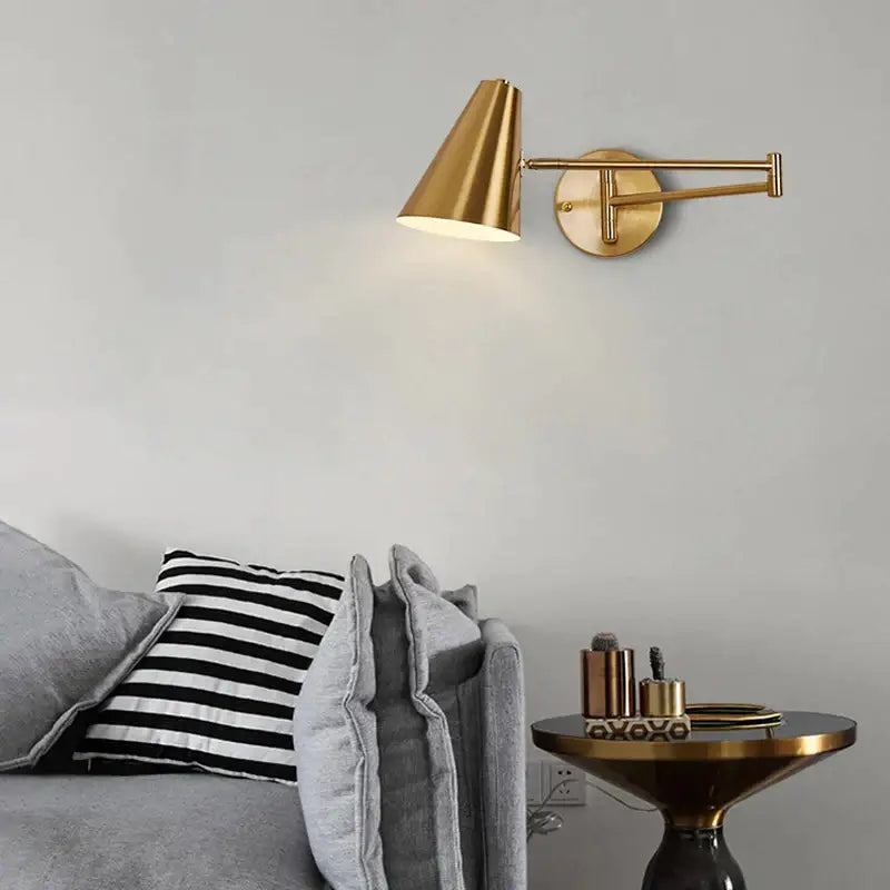 Brass Telescopic Swing-Arm Wall Lamp