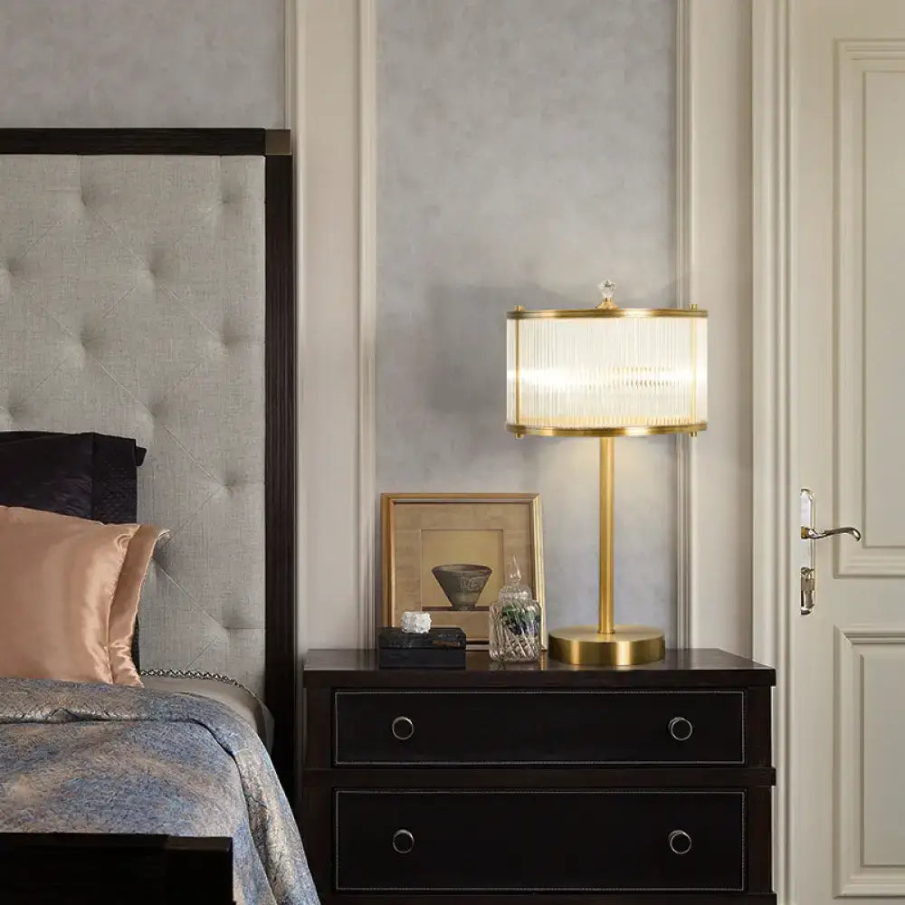 Brass Glass Table Lamp