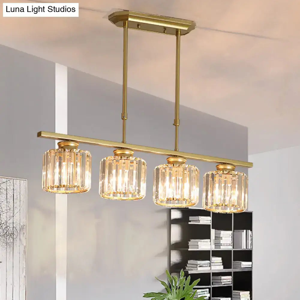 Brass Crystal Pendant Light