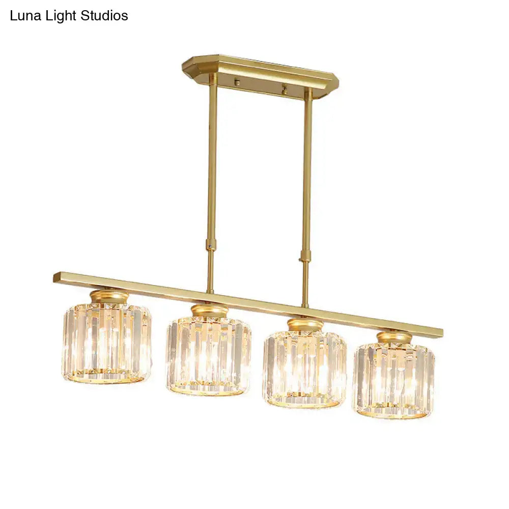 Brass Crystal Pendant Light