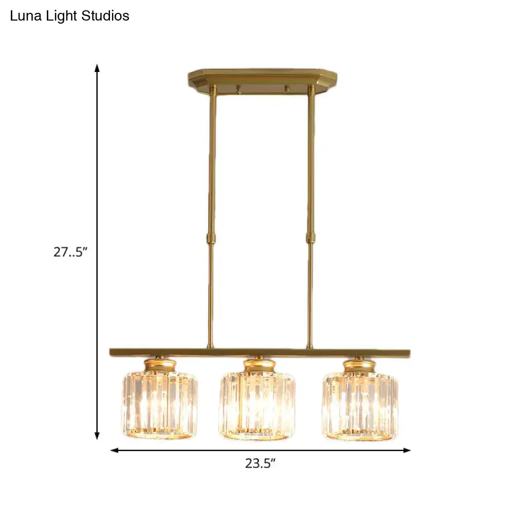 Brass Crystal Pendant Light