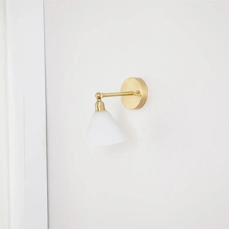 Brass Glass Globe Wall Lamp