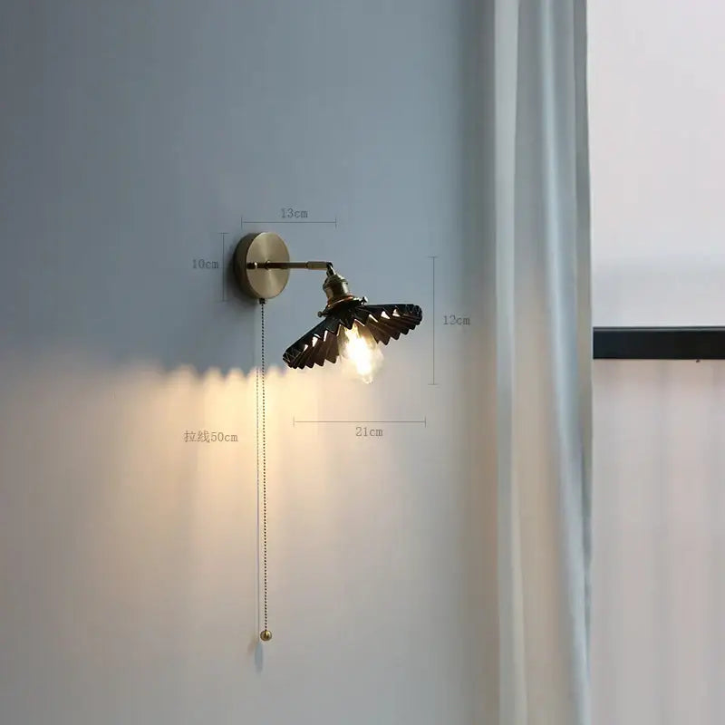 Brass Ribbed Glass Lamp