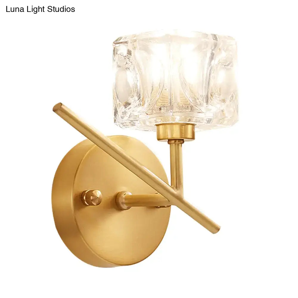 Brass Crystal Shade Light