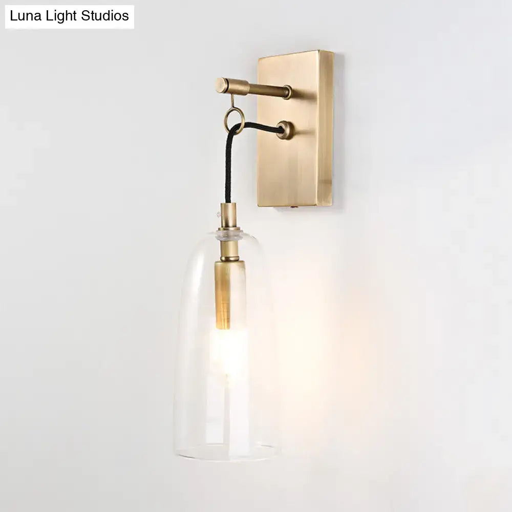 Brass Glass Sconce Lamp