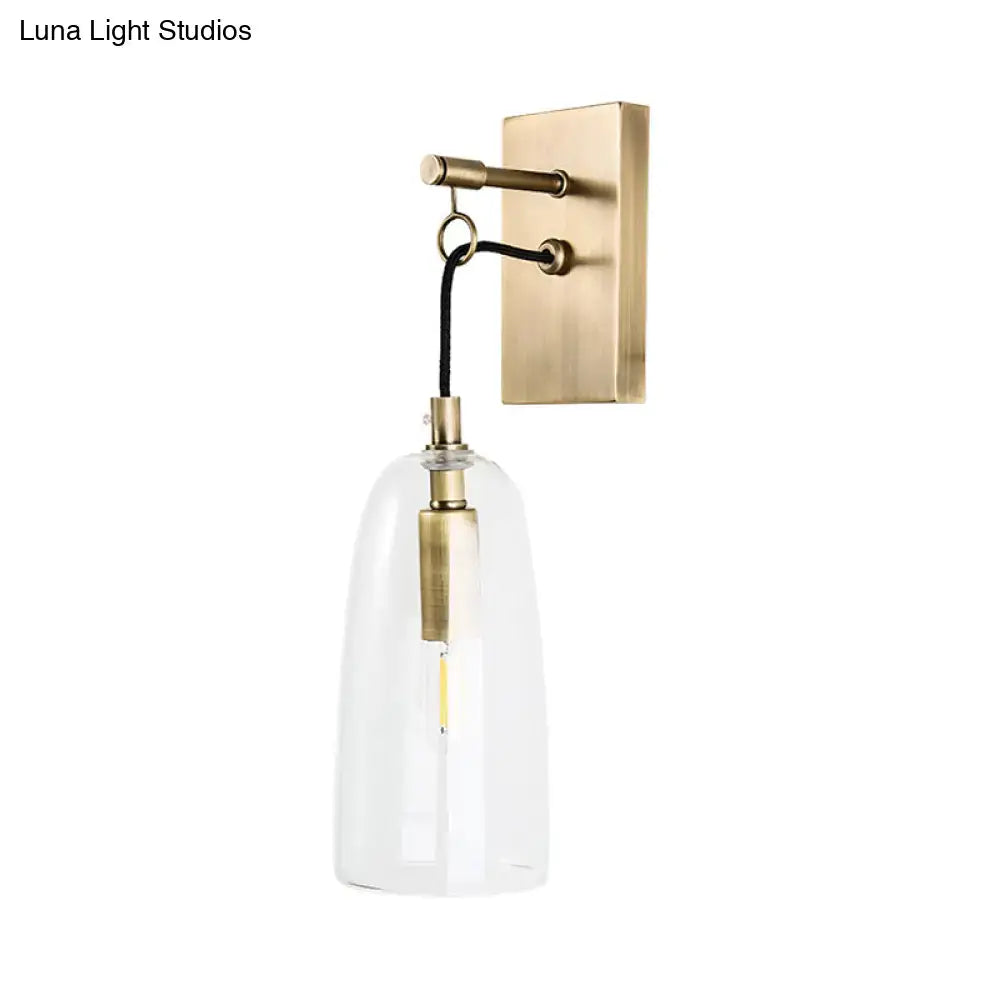 Brass Glass Sconce Lamp