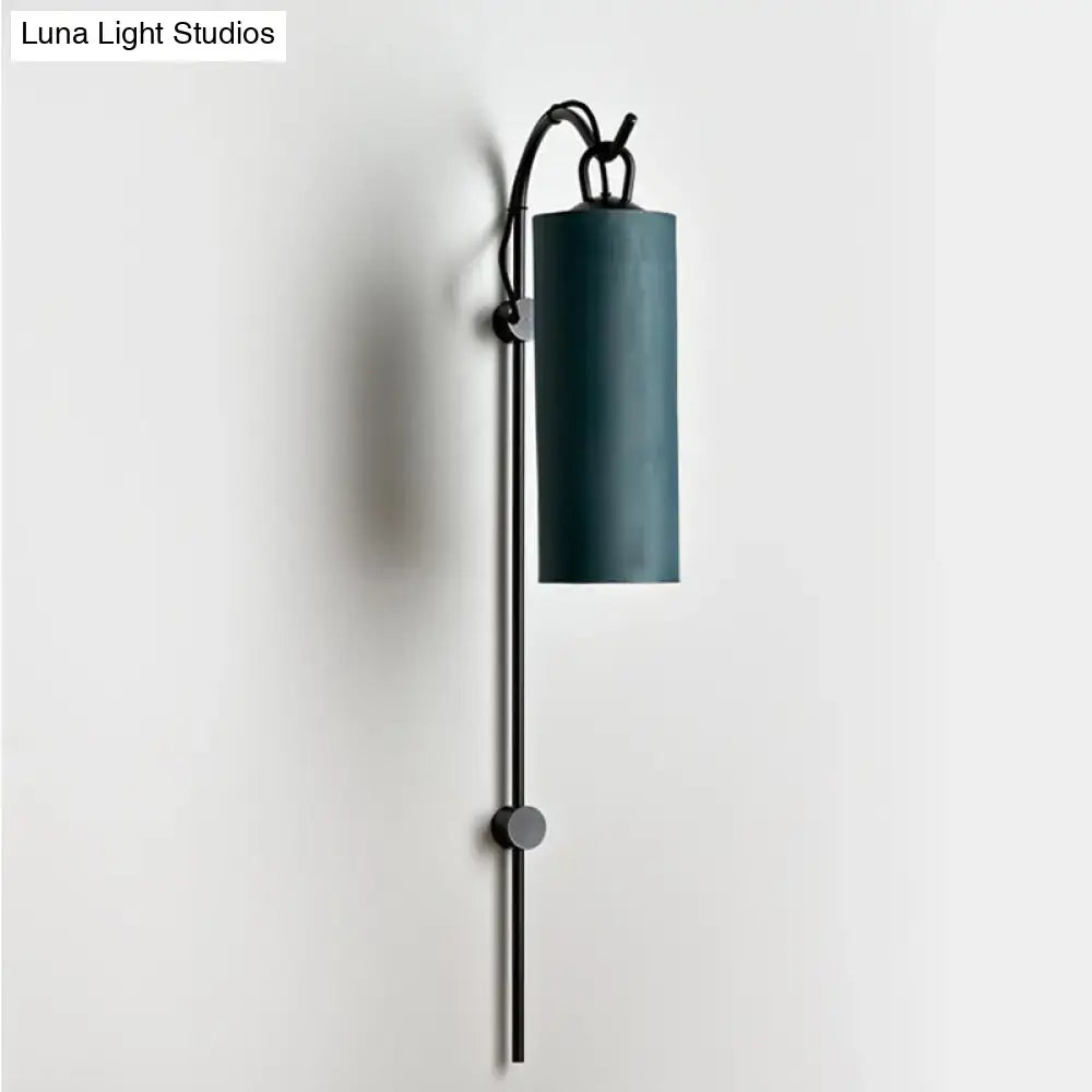 Brass White Tube Sconce