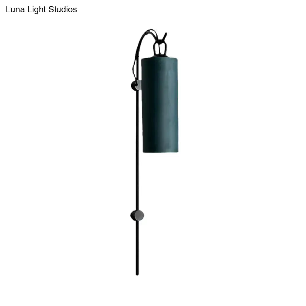 Brass White Tube Sconce