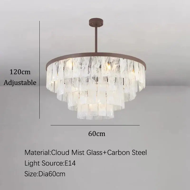 Bronze Cloud Glass Pendant