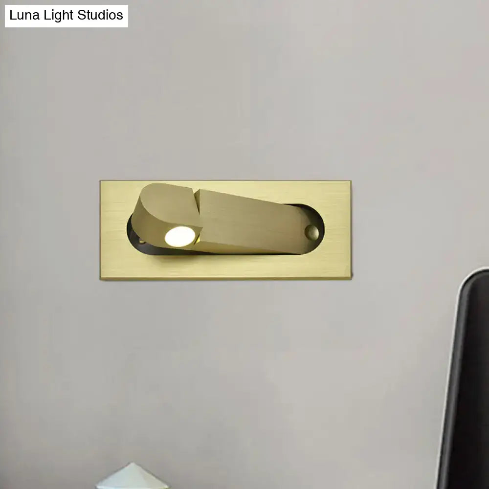 Bronze Rectangular Rotatable Wall Lamp