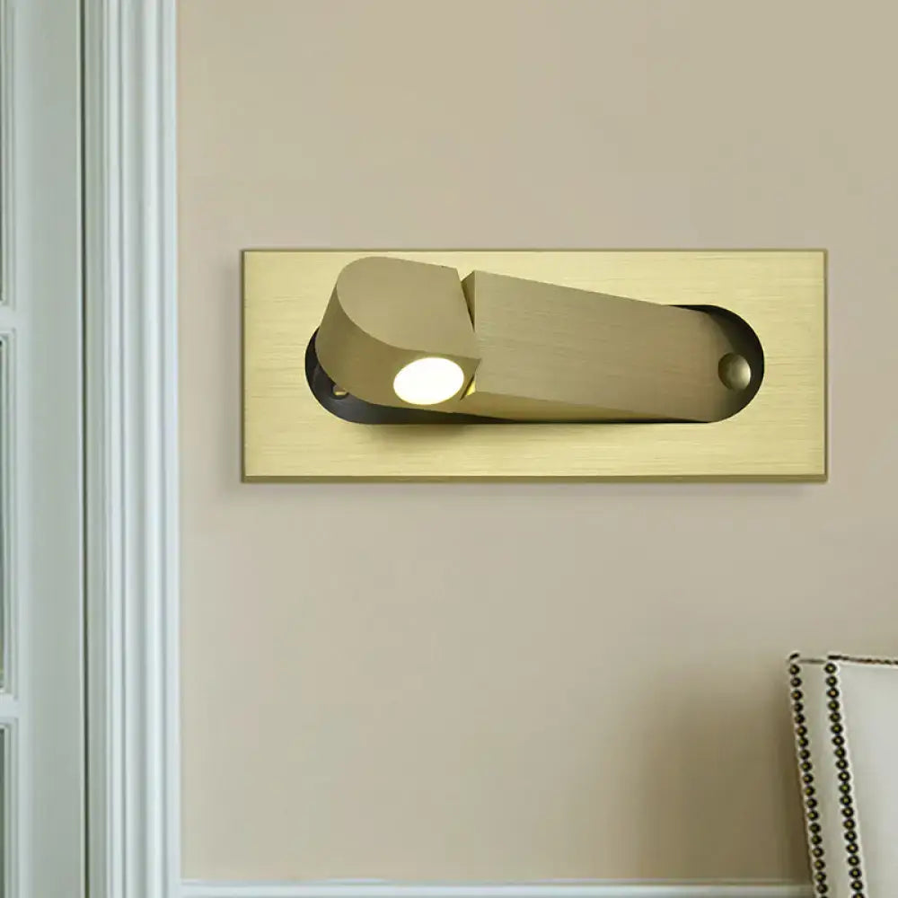Bronze Rectangular Rotatable Wall Lamp