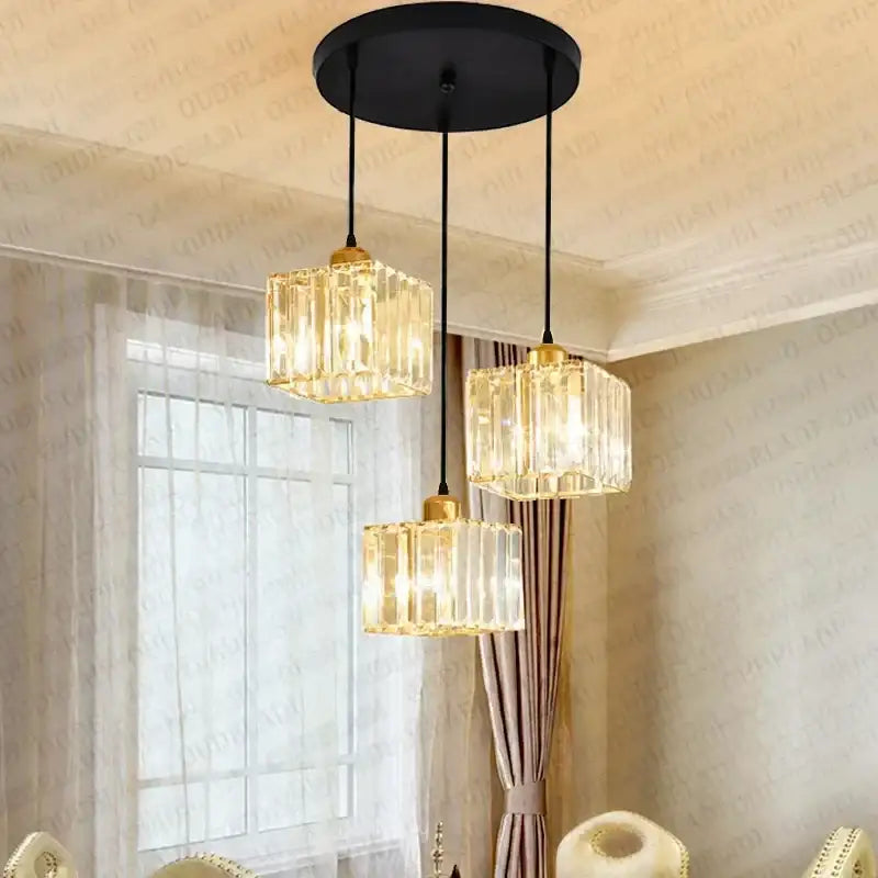 Crystal Trio Pendant Light