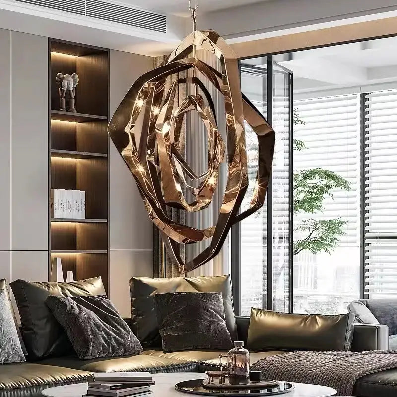 Bronze Geometric Pendant Light