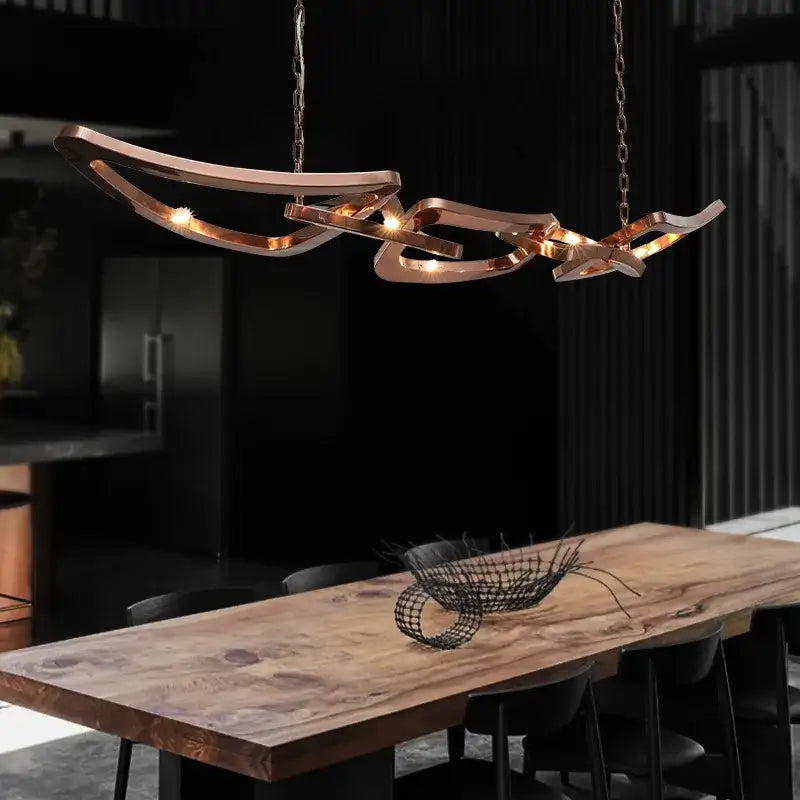 Bronze Geometric Pendant Light
