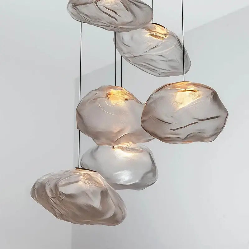 Bronze Glass Cloud Chandelier