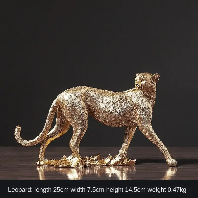 Gold Leopard Decor Figurine