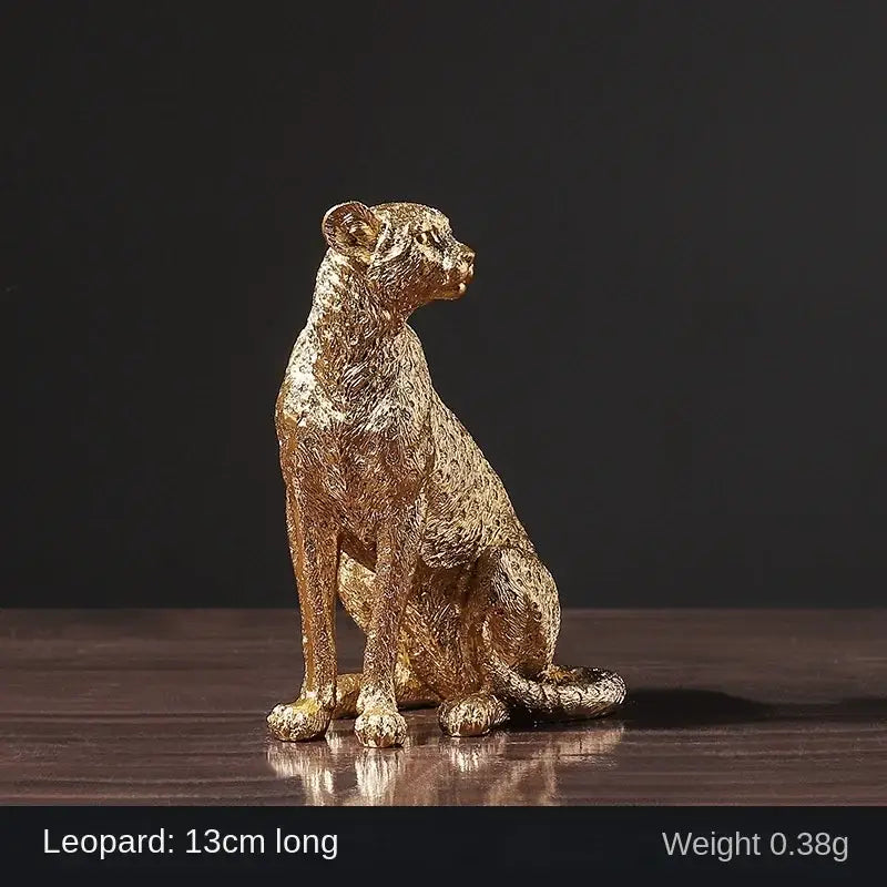 Gold Leopard Decor Figurine
