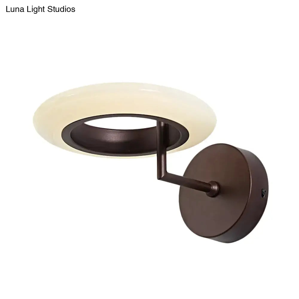 Bronze Round LED Wall Lamp