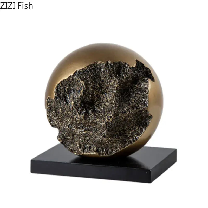 Bronze Sphere Desk Sculpture