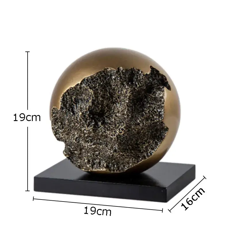 Bronze Sphere Desk Sculpture