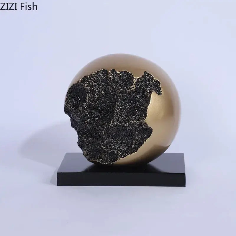 Bronze Sphere Desk Sculpture