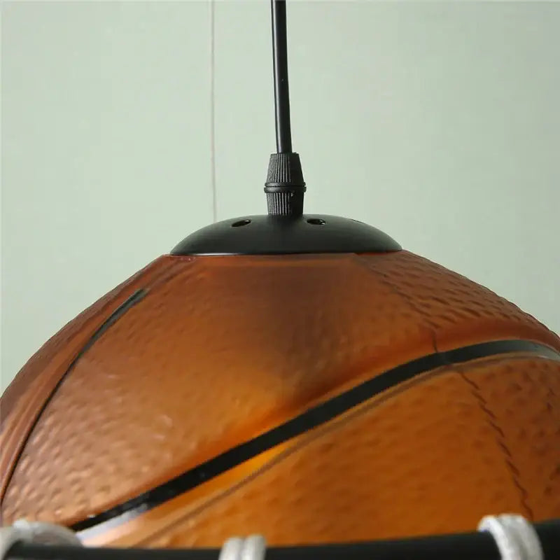 Brown Basketball Pendant Light