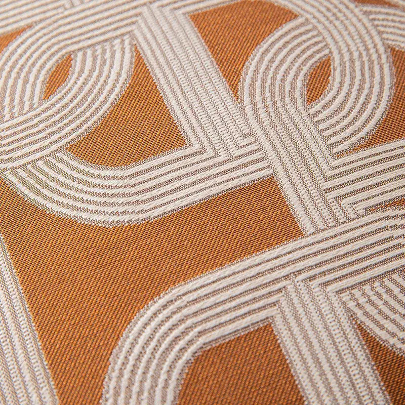 Brown Geometric Cushion Cover