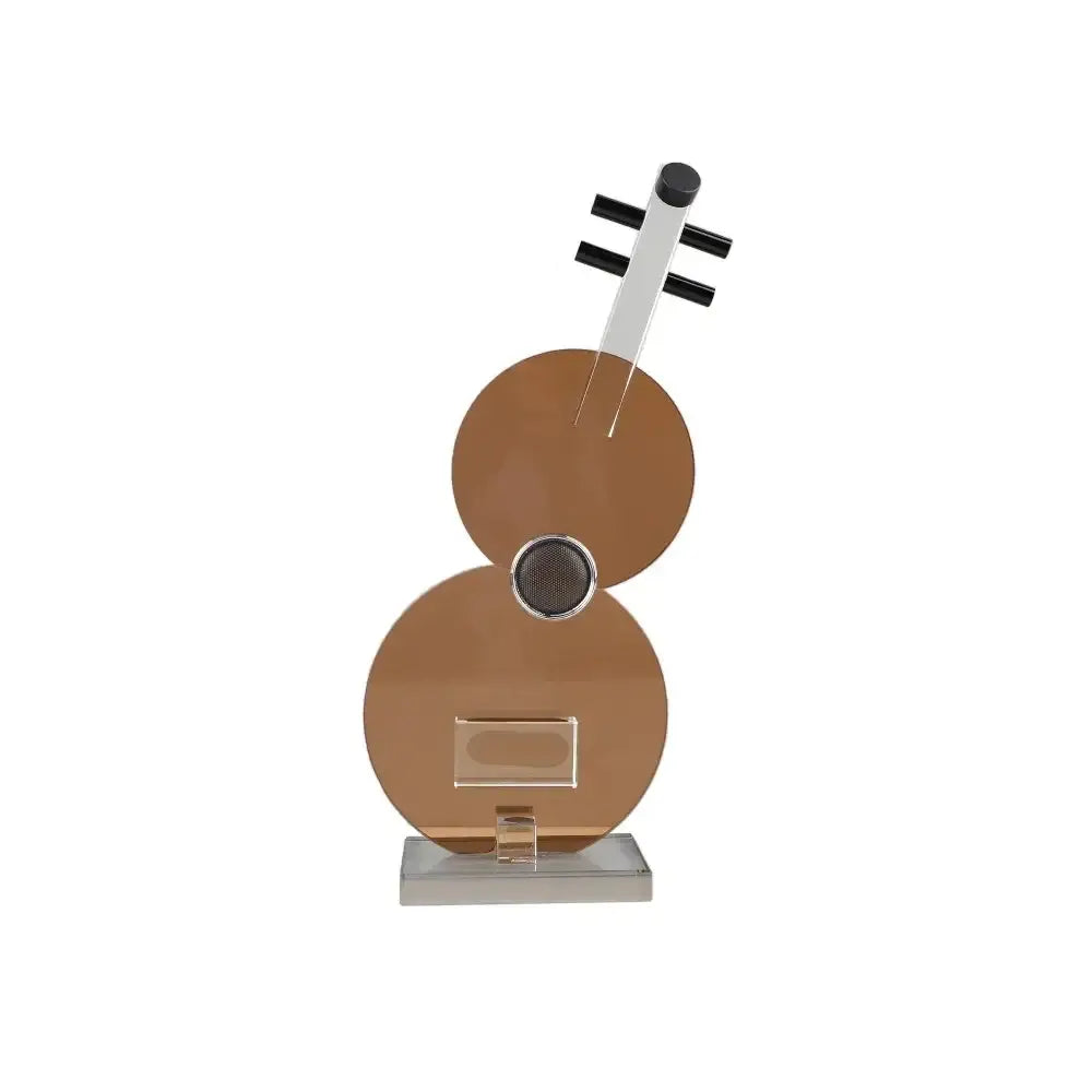 Brown Crystal Guitar Sculpture