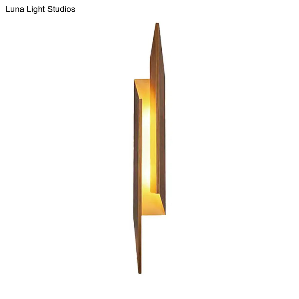 Brown Metal Geometric Sconce