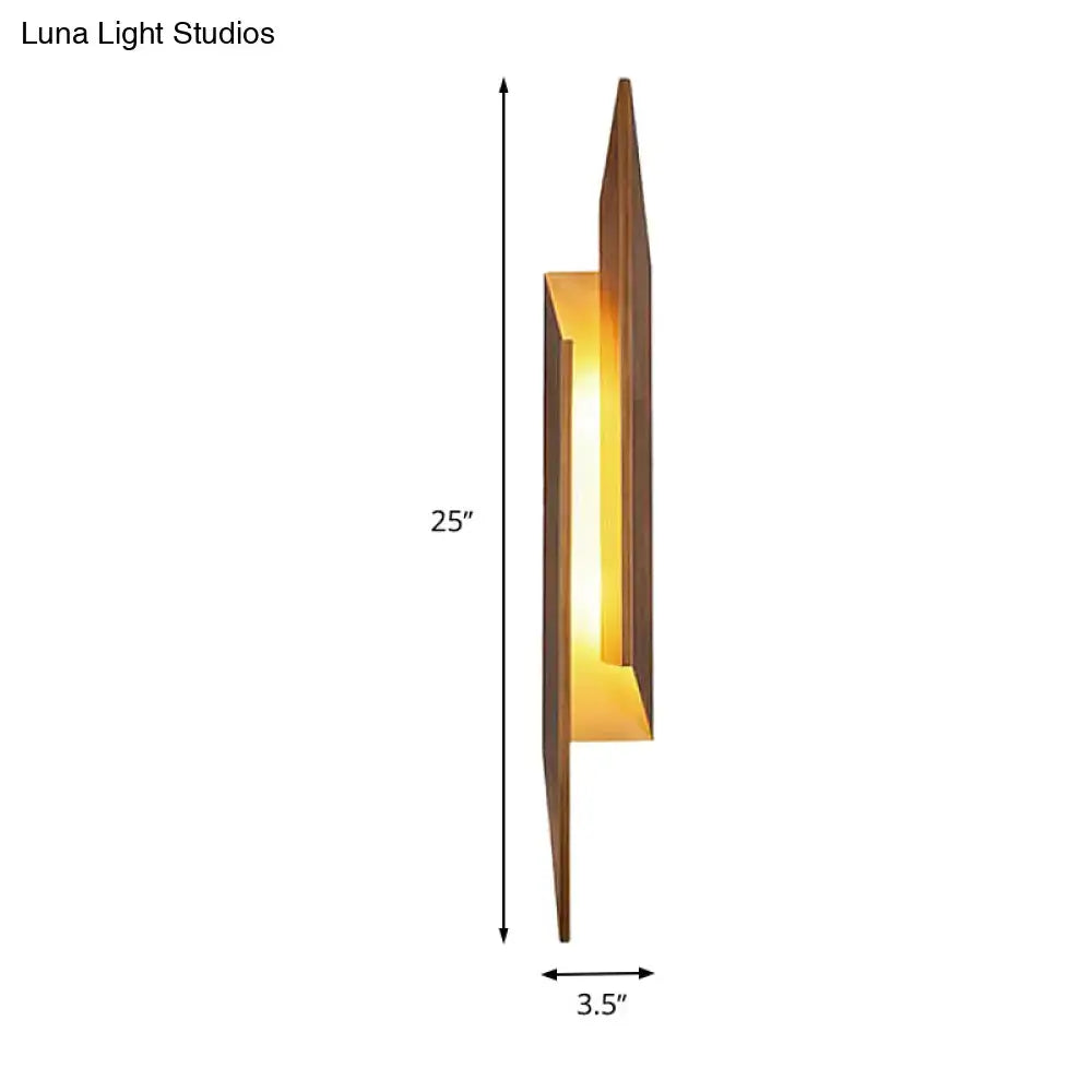 Brown Metal Geometric Sconce