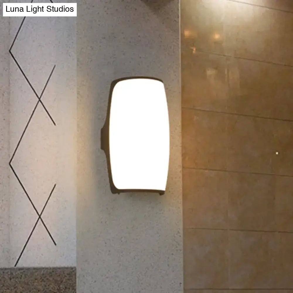 Brown Rectangular LED Wall Light