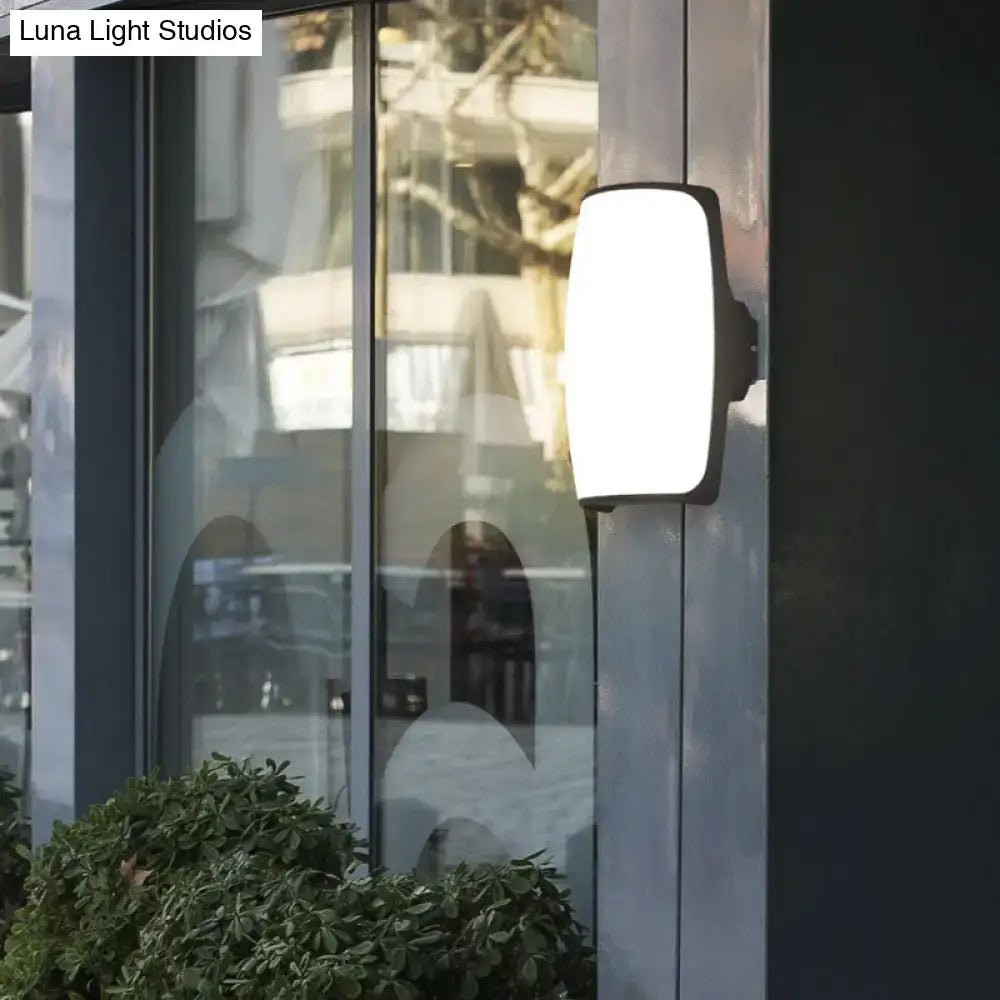 Brown Rectangular LED Wall Light