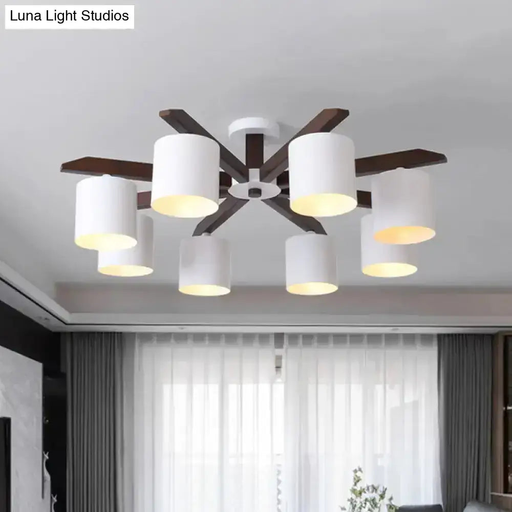 White Brown Ceiling Chandelier