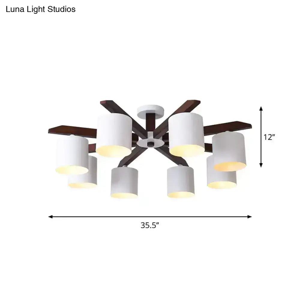 White Brown Ceiling Chandelier