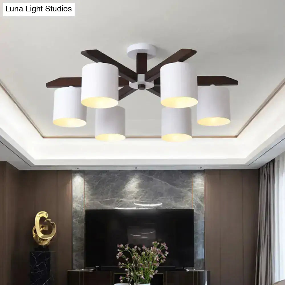 White Brown Ceiling Chandelier