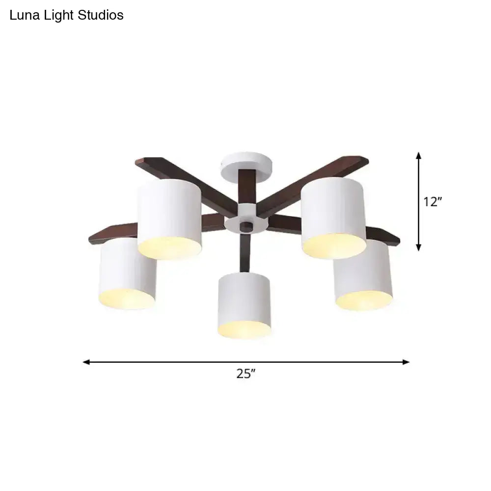 White Brown Ceiling Chandelier