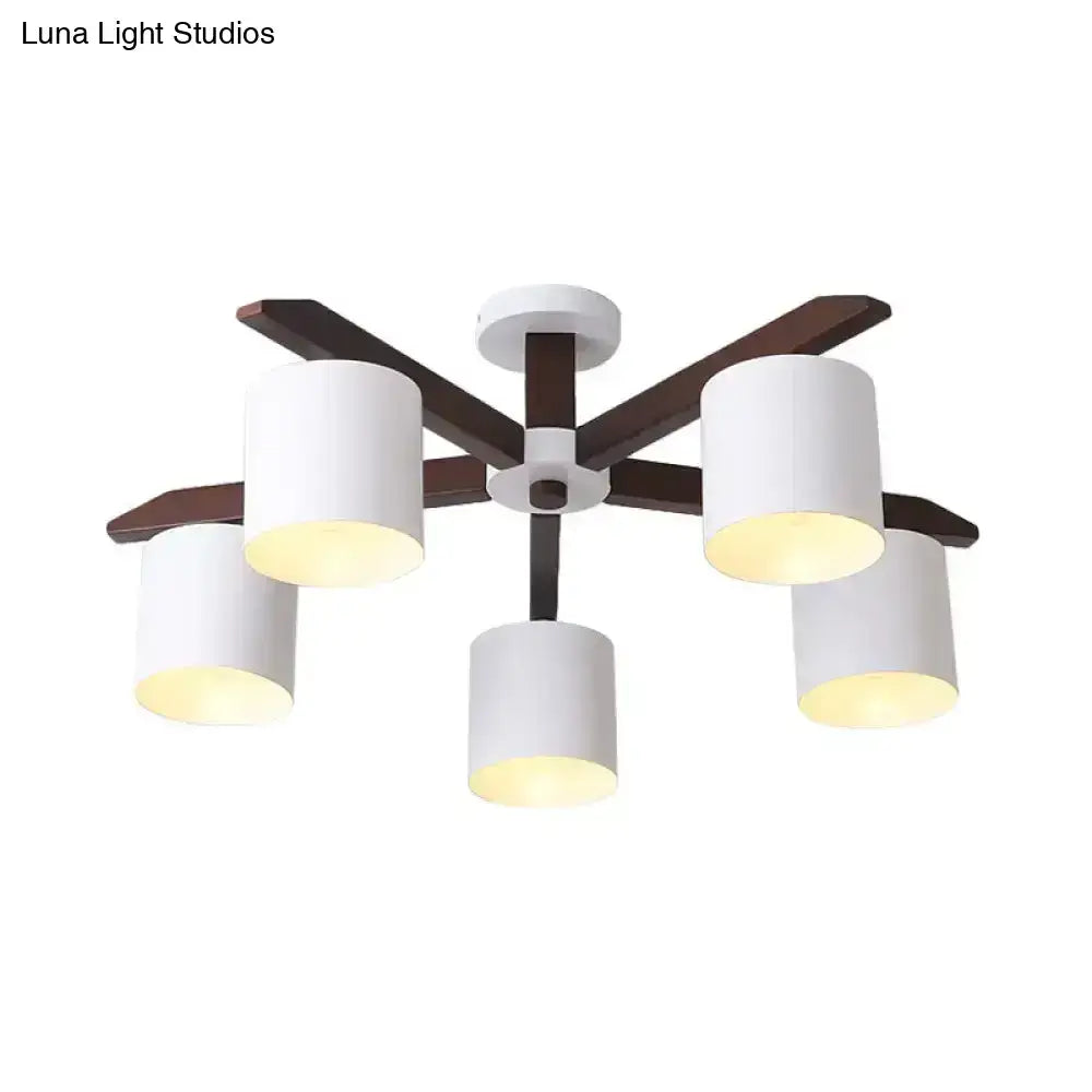 White Brown Ceiling Chandelier