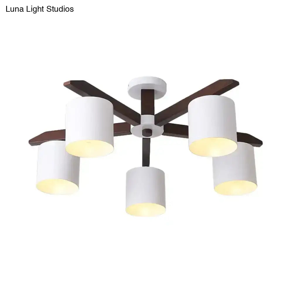 White Brown Ceiling Chandelier