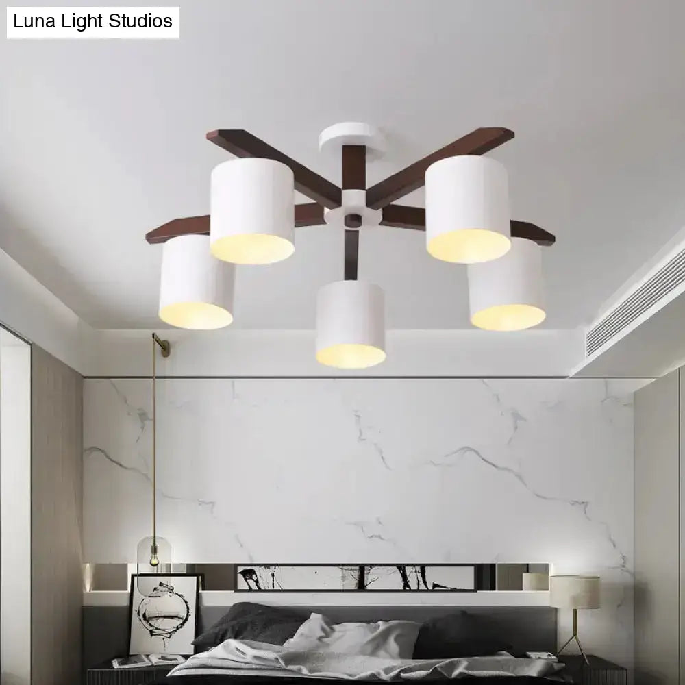 White Brown Ceiling Chandelier