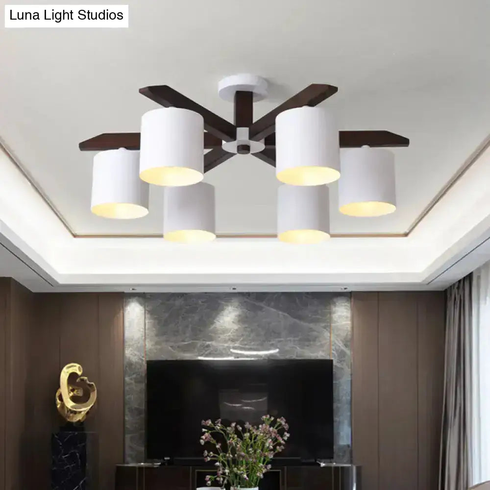 White Brown Ceiling Chandelier