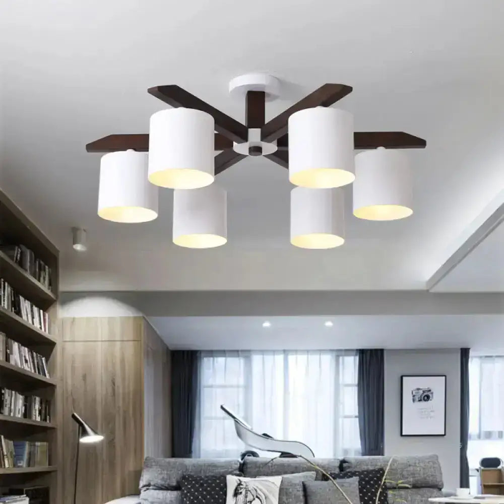 White Brown Ceiling Chandelier
