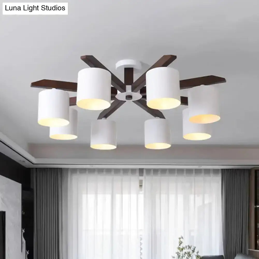 White Brown Ceiling Chandelier