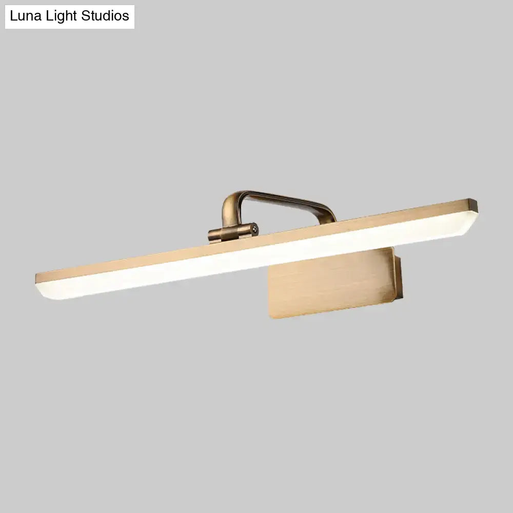 Brass LED Slim Acrylic Vanity Sconce