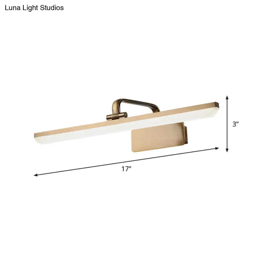 Brass LED Slim Acrylic Vanity Sconce