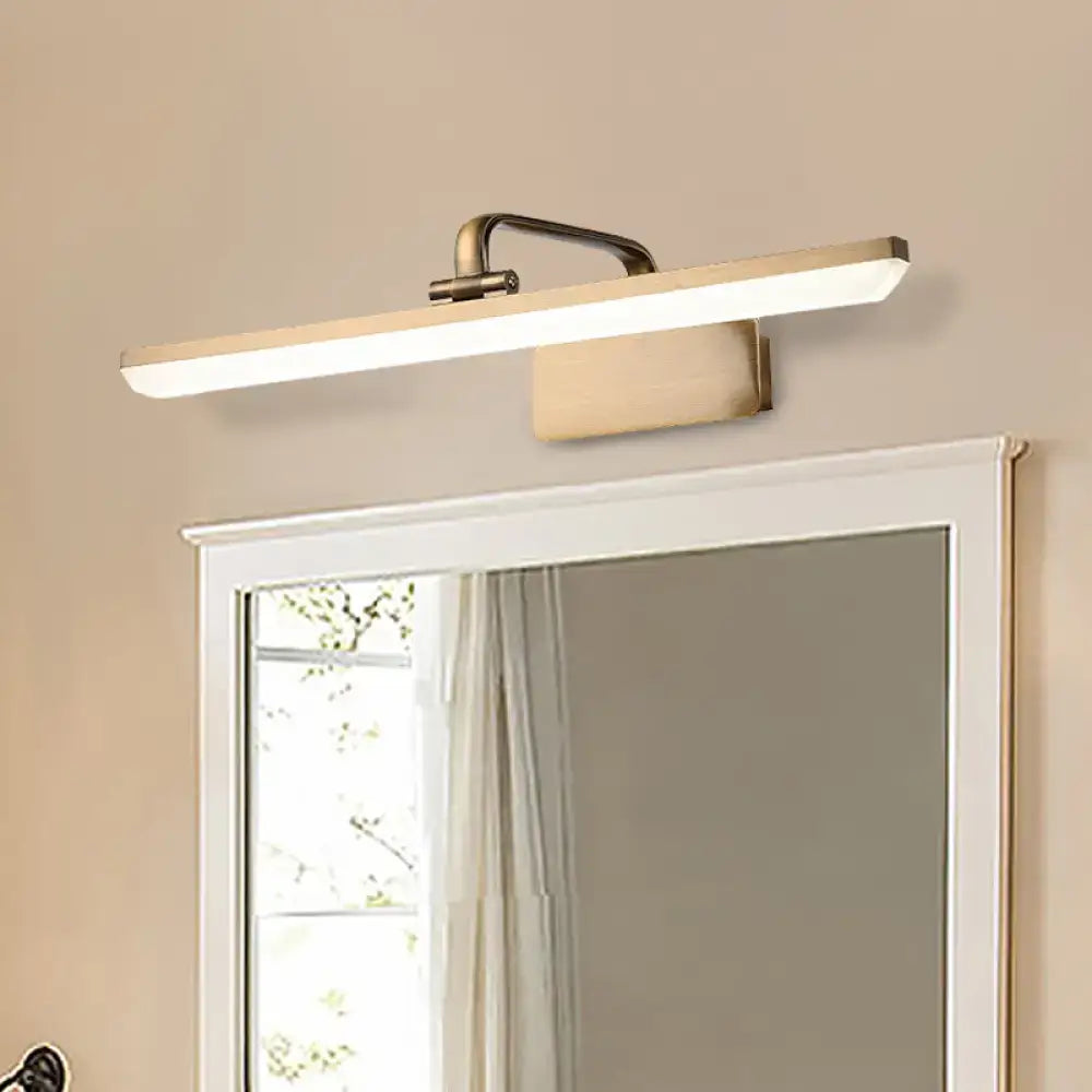 Brass LED Slim Acrylic Vanity Sconce