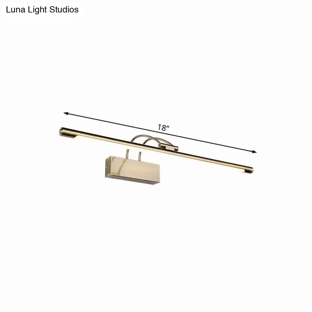 Brass LED Bathroom Sconce