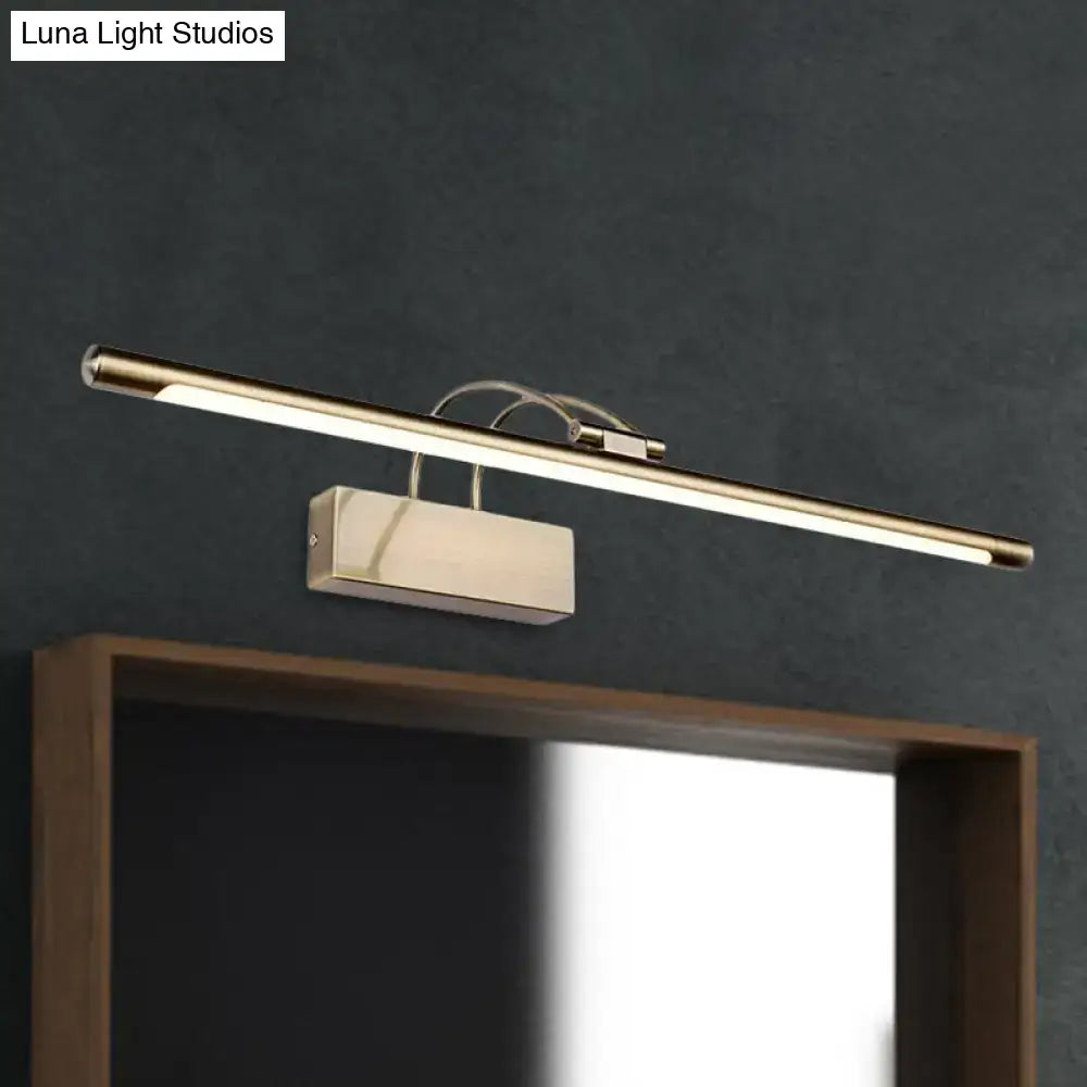 Brass LED Bathroom Sconce