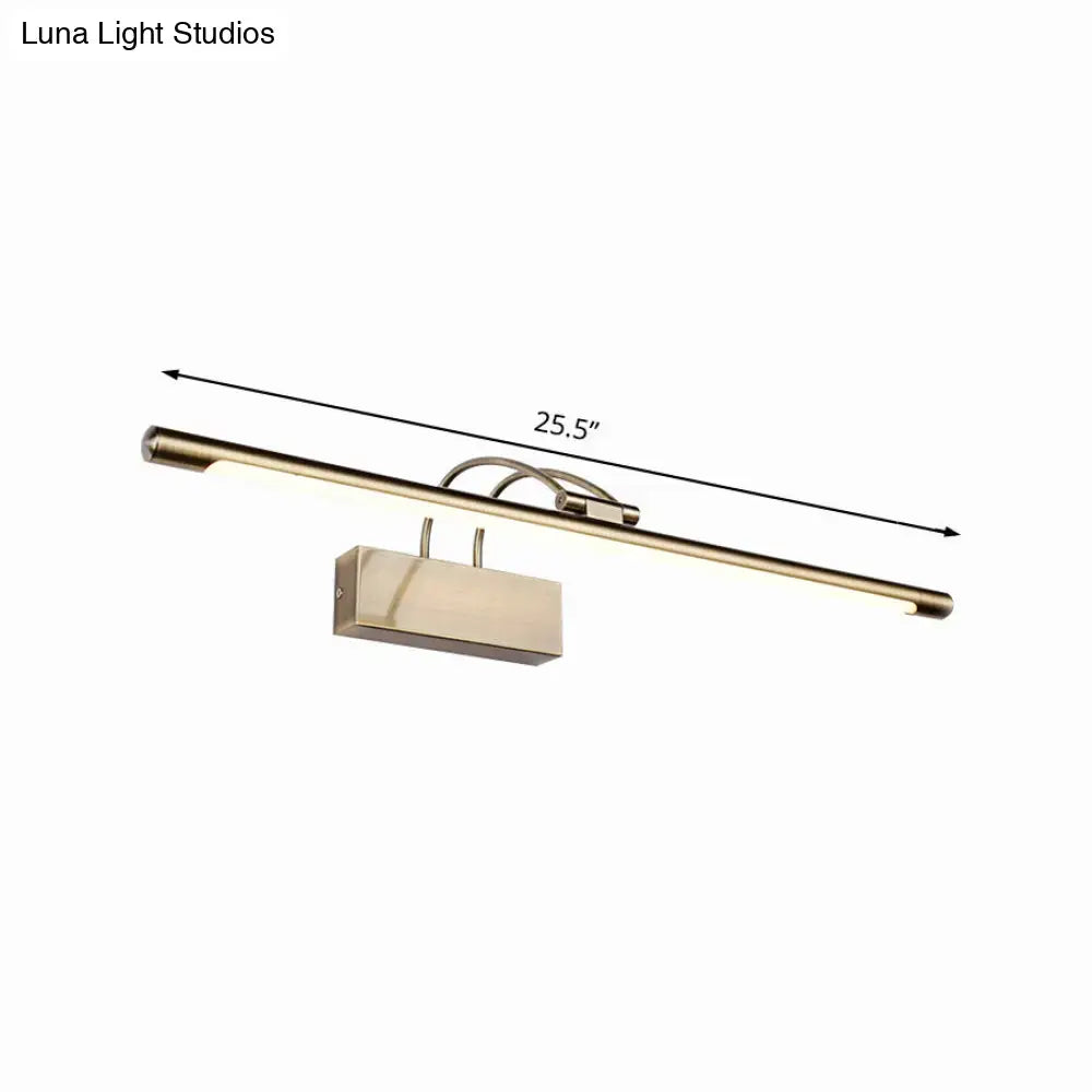 Brass LED Bathroom Sconce