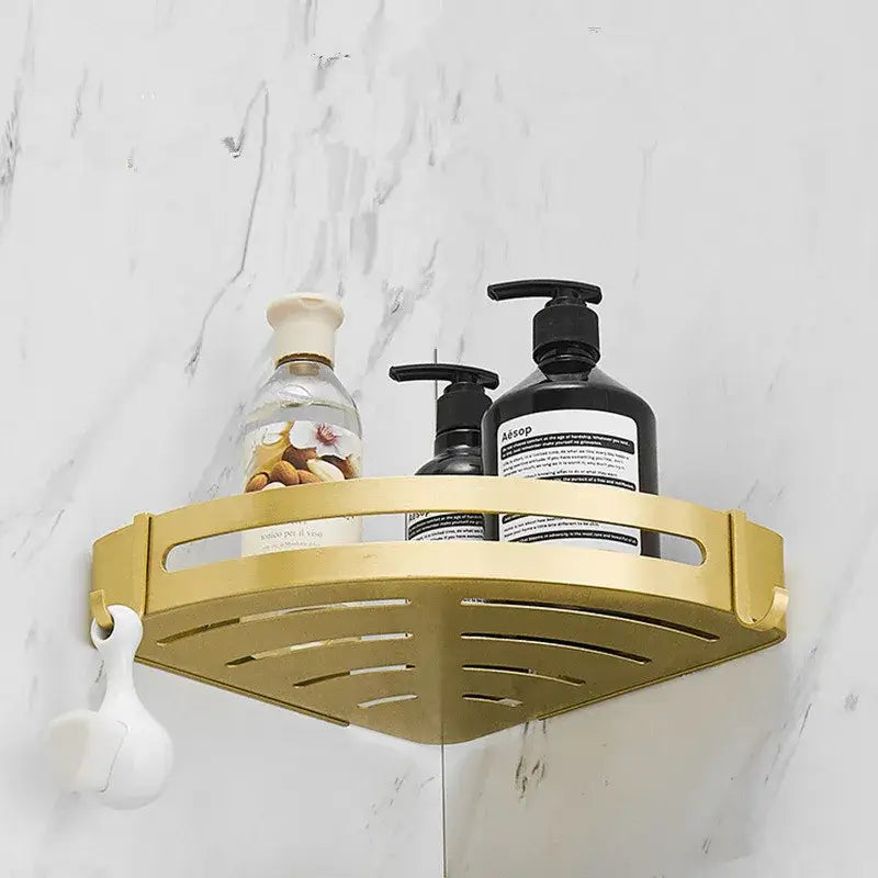 Gold Aluminum Corner Shelf